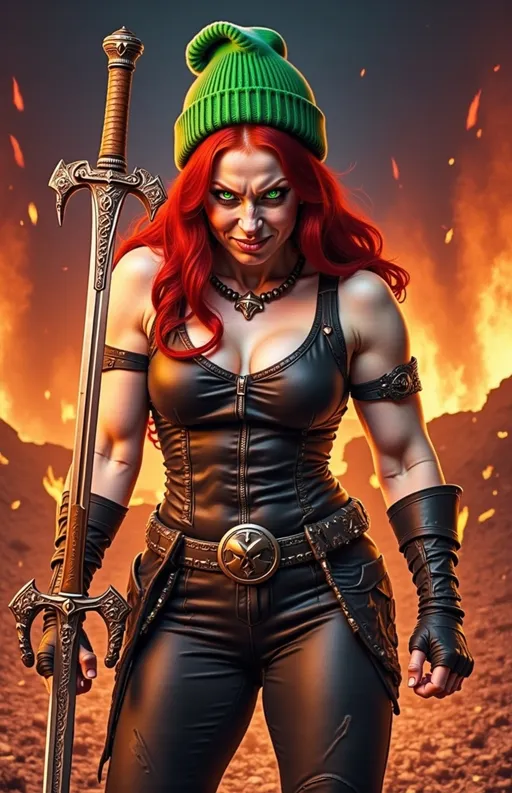 Prompt: @wbV7YKlXTFt2cBPb46HT A regal female figure standing like royalty, wearing an ornate crown atop her head, her posture proud and commanding. Her expression is fixed in a piercing gaze of pure madness, with narrowed eyes and a slightly furrowed brow that reveals intense, unhinged focus. She is dressed in elaborate, flowing garments with intricate details, illuminated by a dramatic, high-contrast lighting that casts deep shadows across her face and body. The scene is set against a dark, textured background with subtle hints of regal symbols or regal drapery, emphasizing her commanding presence. The composition captures her from a slightly low angle, enhancing her dominance and madness, with a cinematic feel that highlights her intense, unbalanced stare.