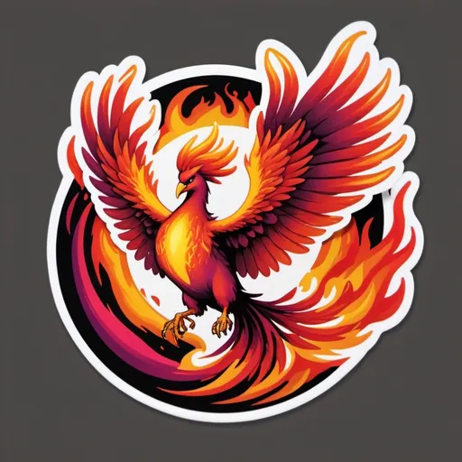 Prompt: (phoenix flying into a ball of fire), vibrant and intense color tones, red-orange-yellow-magenta palette, logo design, no background, dynamic and dramatic composition, powerful and majestic atmosphere, ultra-detailed, high resolution, 4K quality, sleek and elegant lines, realistic, modern aesthetic, striking visual impact, meticulous detailing, professional and polished finish, fiery and energetic mood