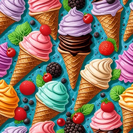 Prompt: <mymodel>with a colorful ice cream selection, tempting scoops, vibrant and mouth-watering, high quality, realistic, detailed textures, professional, inviting, dessert, sweet treats, delicious, best quality, highres, ultra-detailed, realistic painting, vibrant colors, mouth-watering, tempting, detailed textures, professional lighting