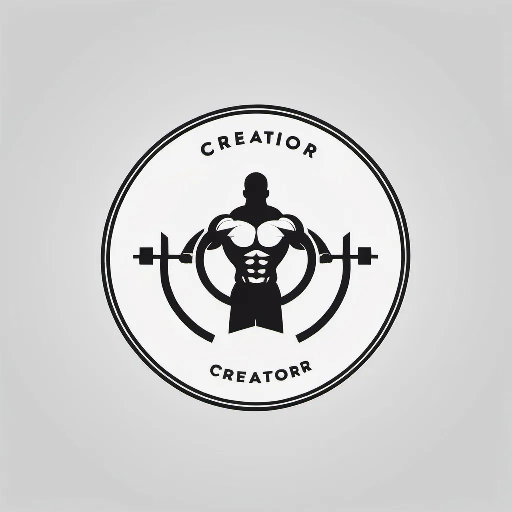 Prompt: Creator a minimalist gym emblem