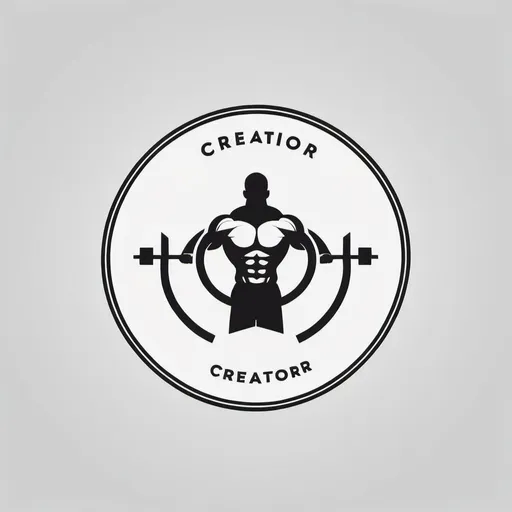 Prompt: Creator a minimalist gym emblem