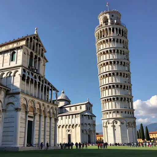 Prompt: Leaning tower of Pisa