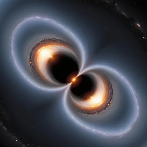 Prompt: An astronomical illustration of a black hole being formed in a spiral Galaxy
