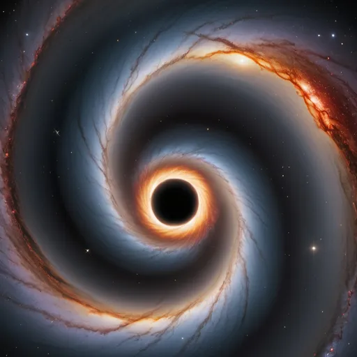 Prompt: An astronomical illustration of a black hole being formed in a spiral Galaxy
