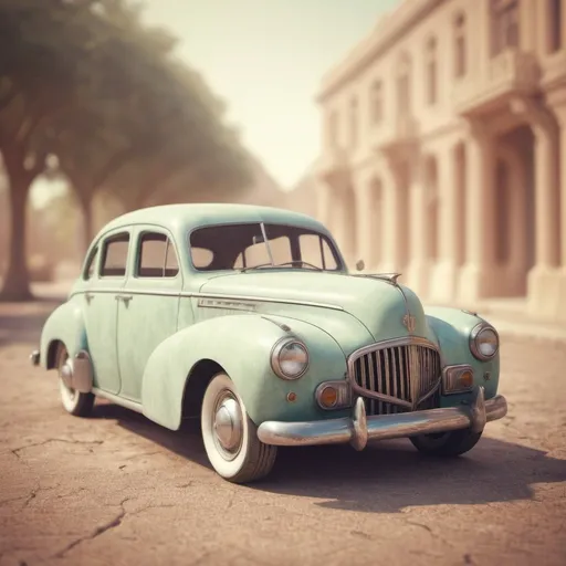 Prompt: Surreal old car antique abstract style, soft smooth lighting, soft colors, 100mm lens, 3d blender render