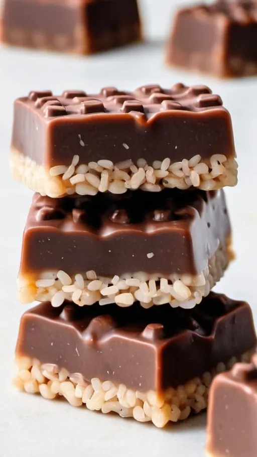 Prompt: delicious rice crispy chocolate treats for a website 
