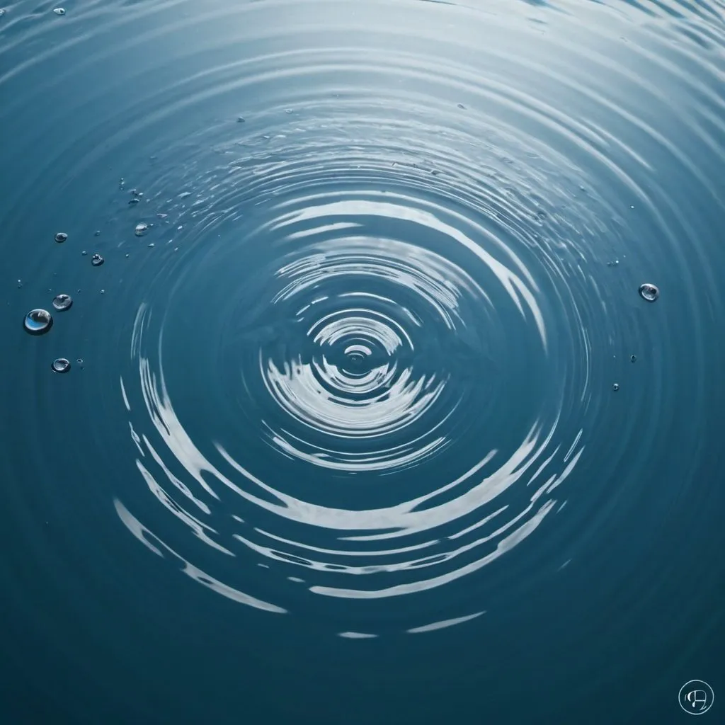 Prompt: Water is dancing to hypnotic music and making a big splash in the center of the image.