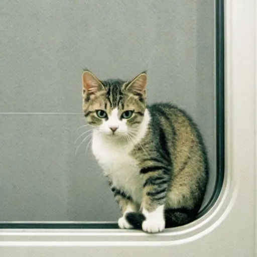 Prompt: A cat on a train