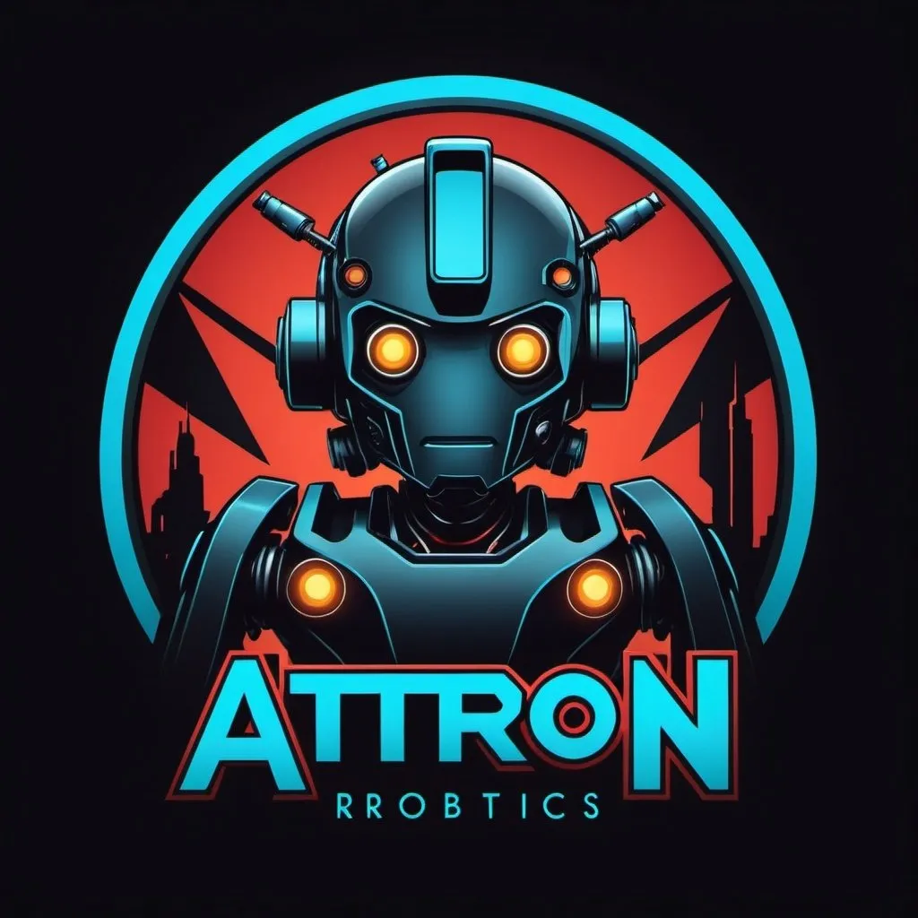 Prompt: LOGO for ATTRON ROBOTICS but with 2Word AT+ROB in atomicpunk style