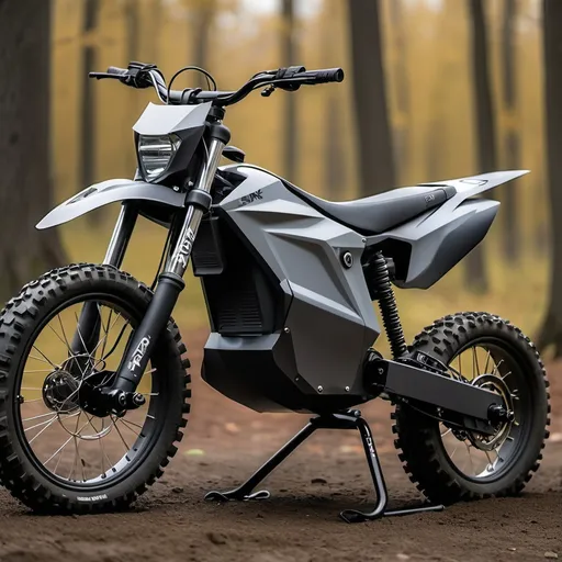 Prompt: A stark varg that can do so much more an electric dirt bike that can handle harsh conditions 75xc model e ride pro kinda plastics of a motorized dirt bike 


