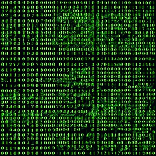 Prompt: Matrix style image with binary code

