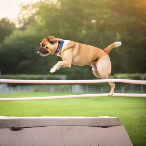 Prompt: Dog jumping 