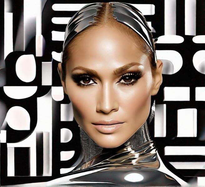 Prompt: Jennifer Lopez style vision, surrealist, dreamlike, precise, melting