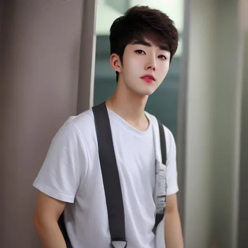 Prompt: a handsome korean teen

