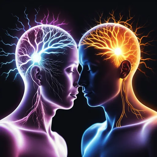 Prompt: “A conceptual image showing the connection between reduced energy levels in the body and mind. On one side, a person appears drained and fatigued, with a dim, low-energy aura around them. Their body language is slumped, and their facial expression shows exhaustion. On the other side, the same person is vibrant and full of energy, with a glowing aura and an upright posture, symbolizing the difference between mental and physical energy states. The environment transitions from dull and gray to colorful and lively as energy levels rise.”
