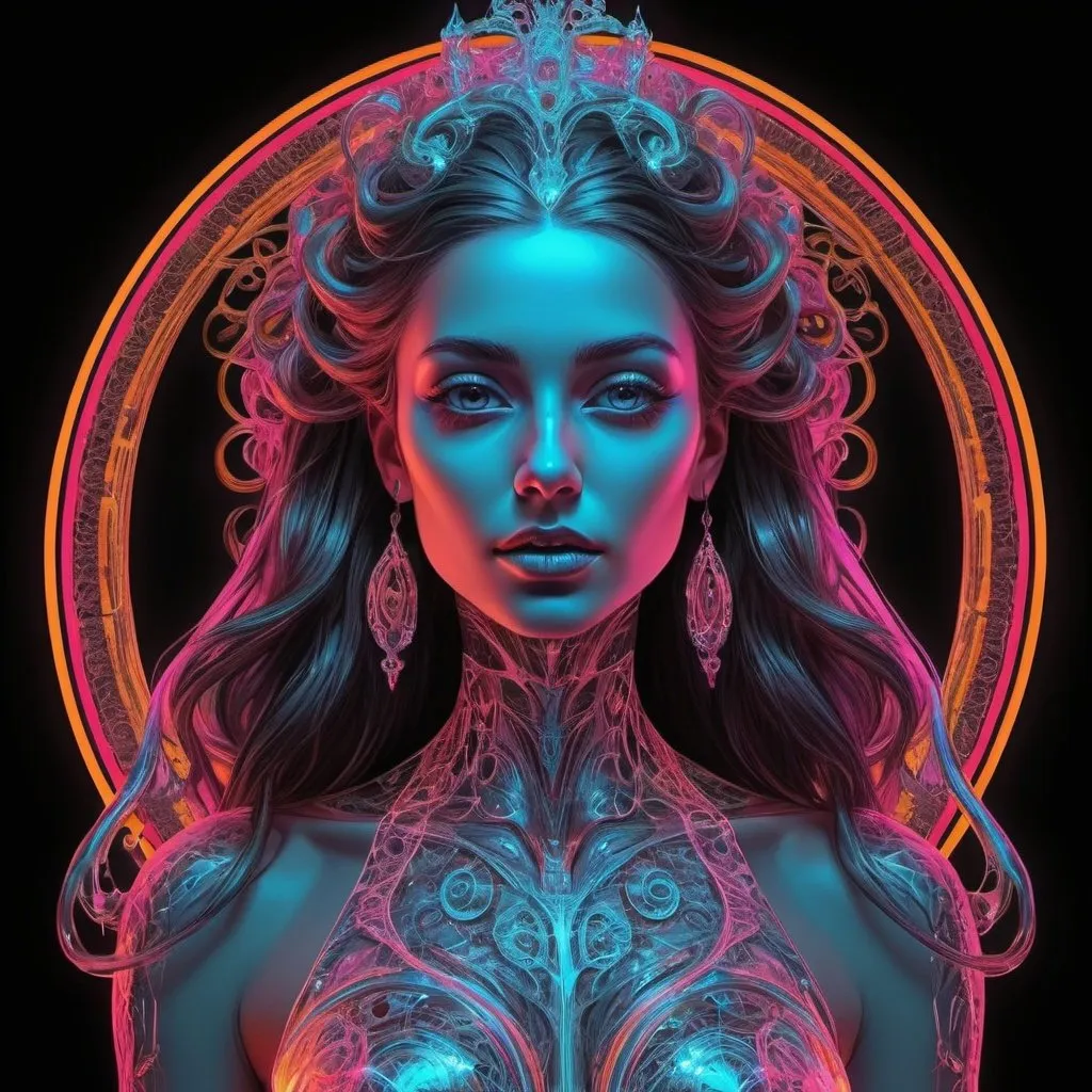 Prompt: Venetian gloomy neon artisic queen of hards, contrasted coil draw style,   ,geometric epic neon flow perfect intricate intricate transparent, marvel ,masterpiece intricate intricate transparent shining contrasted realistic GRADIENT epic myth linered woman sketch drow realistic High resolution Dreamig woman in stereoscopic High resolution, inspired by monalisa  balancing metallic neon Oil, compact zoom intricate, perfect intricate details, perfectaureal fractal, full person in transparent great 