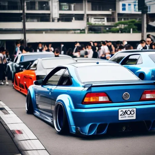 Prompt: japanese car meet