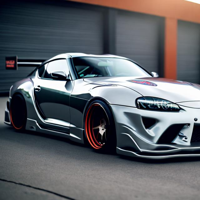 Prompt: liberty walk toyota supra