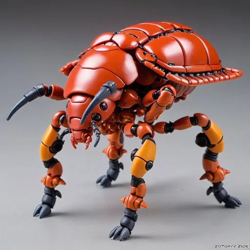 Prompt: A Kotobukiya Zoids model of a bedbug, with detailed and colorful armor, made entirely of plastic, in the style of Kotobukiya Zoids.