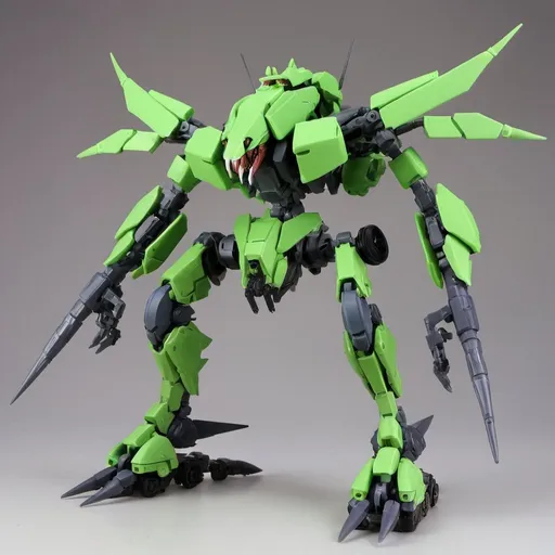 Prompt: A Kotobukiya Zoids model of a weapons heavy mantis, with brightly colored armor, made entirely of plastic, in the style of Kotobukiya Zoids.