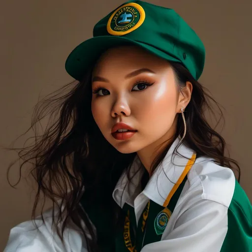 Prompt: <mymodel> 20 year old woman in a girl scout uniform.