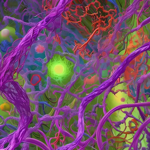 Prompt: A conceptual illustration representing the process of biogenesis.

Description: In this vivid image, the dynamic process of biogenesis unfolds. The focal point captures the intricate dance of molecular structures, symbolizing the origin and formation of life. A burst of vibrant colors depicts the synthesis of essential biological components, emphasizing the interconnected web of cellular activities.

From the molecular level, vibrant strands of DNA gracefully intertwine, showcasing the genetic blueprint that orchestrates life's formation. Ribosomes, portrayed as bustling factories, diligently produce proteins essential for cellular functions. Mitochondria, resembling energetic powerhouses, contribute to the vitality of the cellular landscape.

The background transitions from the microscopic to the macroscopic, representing the seamless integration of biogenesis into the broader ecological context. Scenes of flourishing ecosystems and diverse organisms highlight the ripple effect of this intricate process on the tapestry of life.

Overall, the image encapsulates the beauty and complexity of biogenesis, illustrating the harmony of molecular precision and the broader symphony of life emerging.