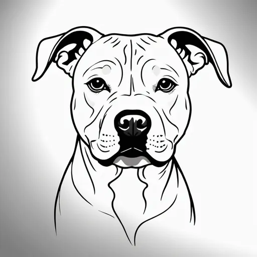 Prompt: a outline of an pitbull 
 