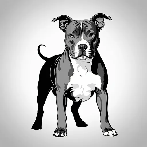 Prompt: a outline of an pitbull 
 