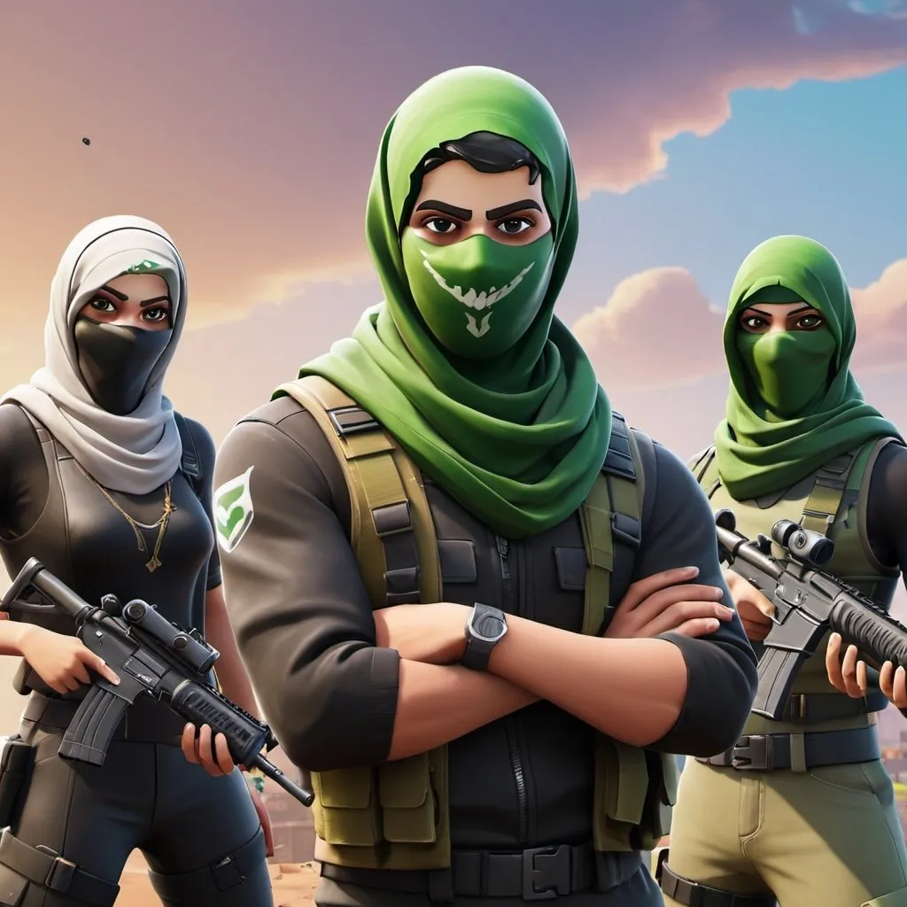 Prompt: fortnite hamas