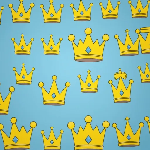 Prompt: A youtube background with a light blue backgrouns and yellow crowns
