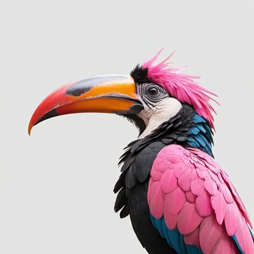 Prompt: (tucano bird) with vibrant feathers, (pink beak), high detail, no background, (accurately spelled text "M Event logo") in sleek and modern font, minimalist design, capturing the colorful essence of the bird, ideal for branding, sharp focus, ultra-detailed, perfect for marketing use.