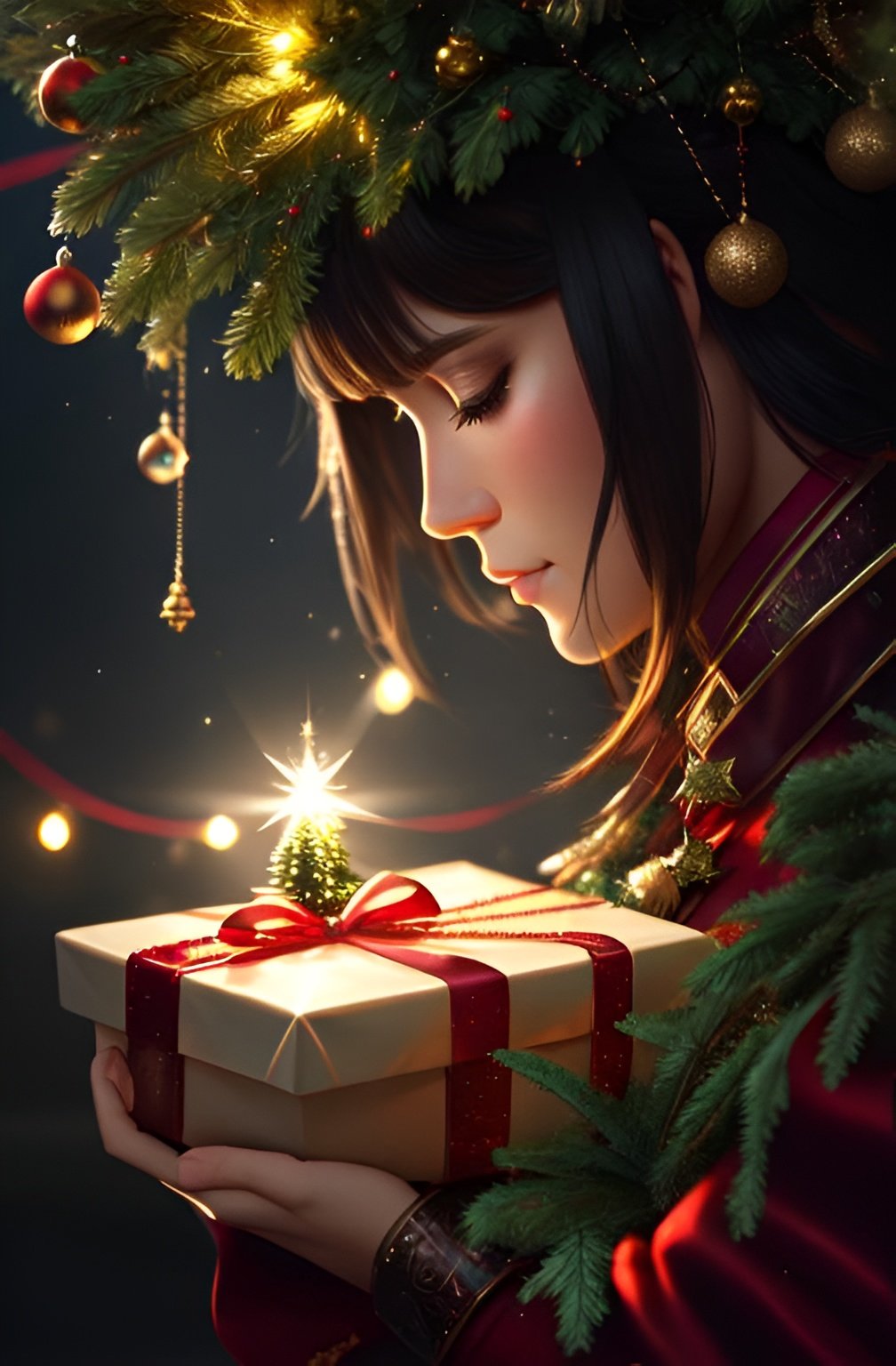 Prompt: photorealistic, christmas tree, gifts, magic, shine, miracle, perfect composition, detailed face, realistic, super detailed, 8k, high quality, artstation, sharp focus, studio photo, intricate details, highly detailed, by greg rutkowski