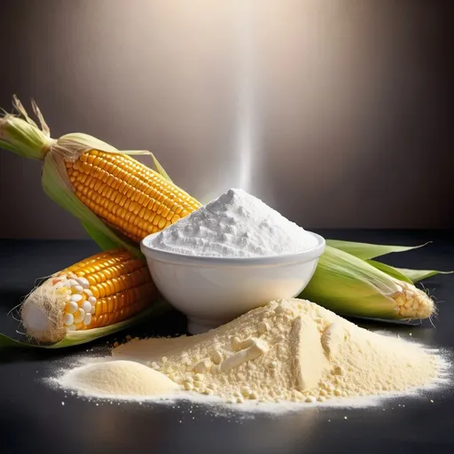 Prompt: I need a corn starch photo for may catalog. could you generate one for me?