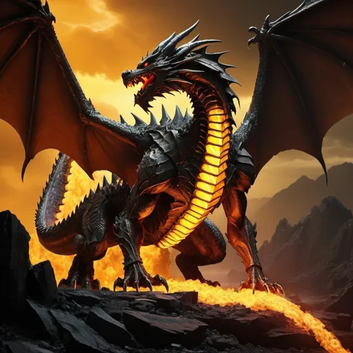 Prompt: Create an image of a radioactive iron dragon with maximum quality and advanced levels of detail. The style should be cinematic, evoking an epic and powerful sensation. The dragon should be imposing, with gleaming iron scales and glowing contours due to the radiation. The surrounding landscape should reflect the radioactive intensity, with dramatic light and shadow effects and a mysterious, electrifying atmosphere.






