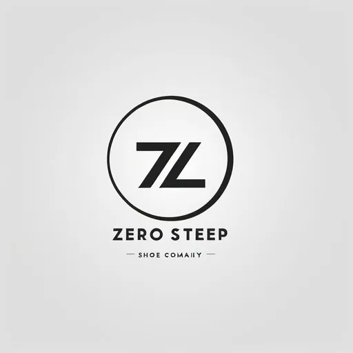 Prompt: zero step shoe company logo, minimalist, modern, sleek design, monochromatic, high quality, professional, stylish, simple lines, clean typography, negative space, minimalistic, iconic, iconic branding, premium quality