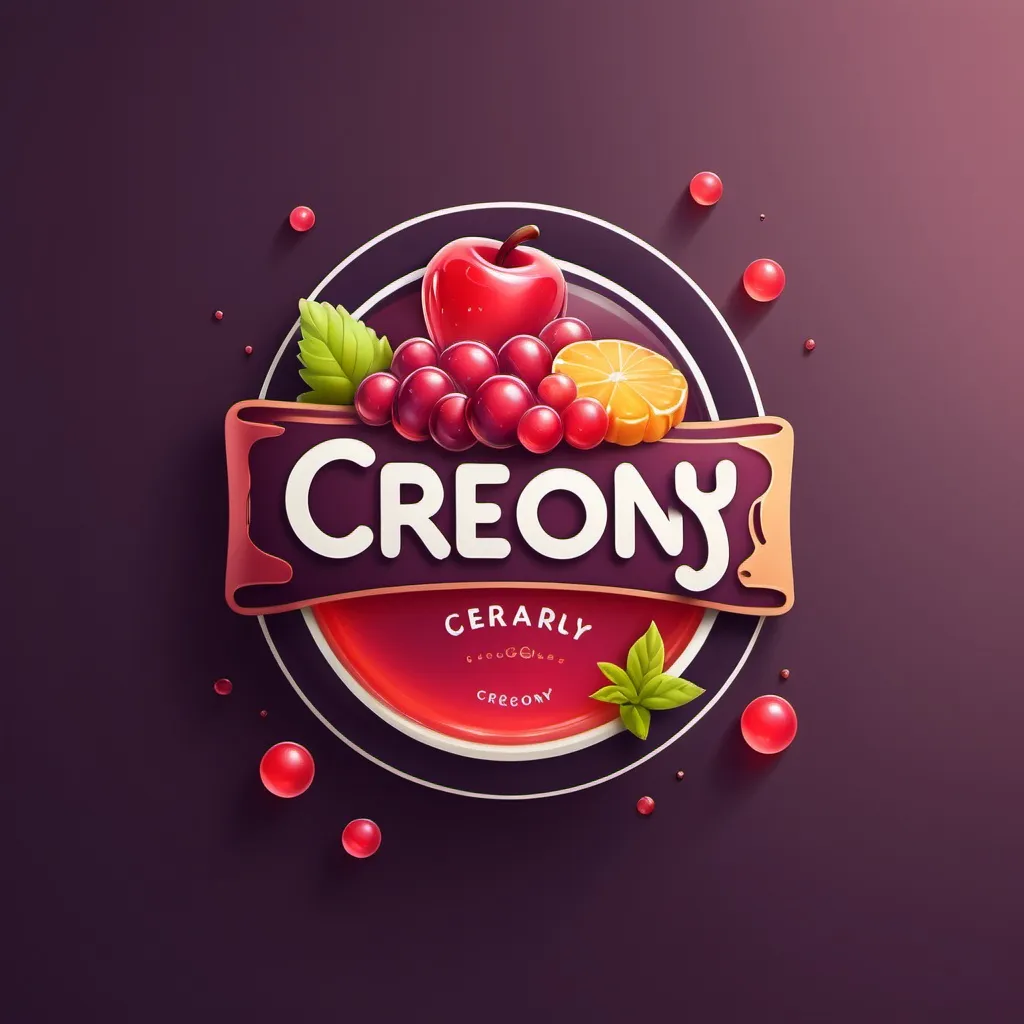 Prompt: create a logo of a healthy bar and you can decorate ir with jelly 
. the name of the business is CREONY