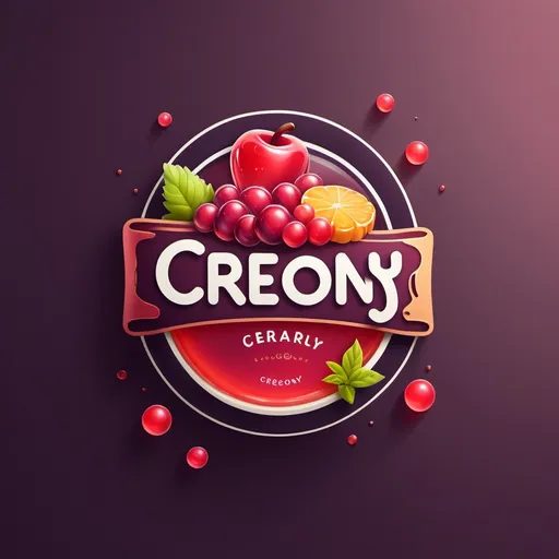 Prompt: create a logo of a healthy bar and you can decorate ir with jelly 
. the name of the business is CREONY