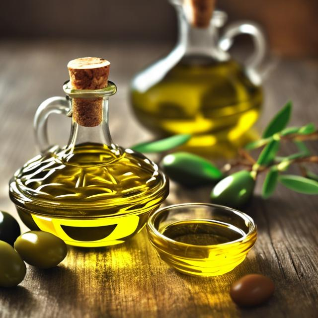 Prompt: Attractive picture of olive oil