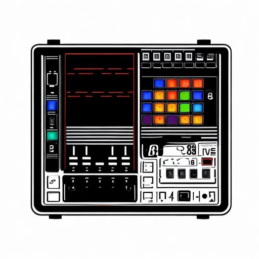 drawing of a drum machine from 1990