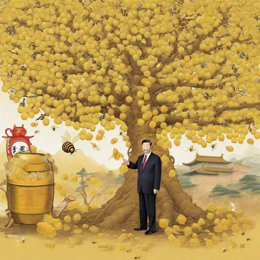 Prompt: Xi Jinping and the Honey Tree