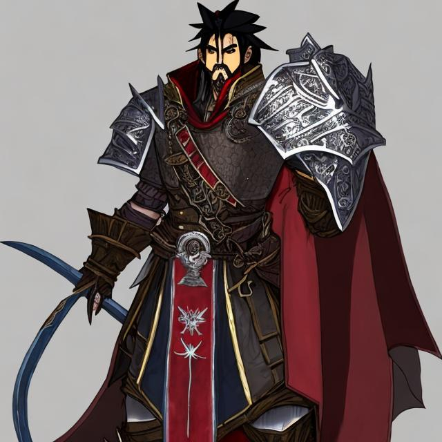 Prompt: Fantasy, Auron, Plate Armor,