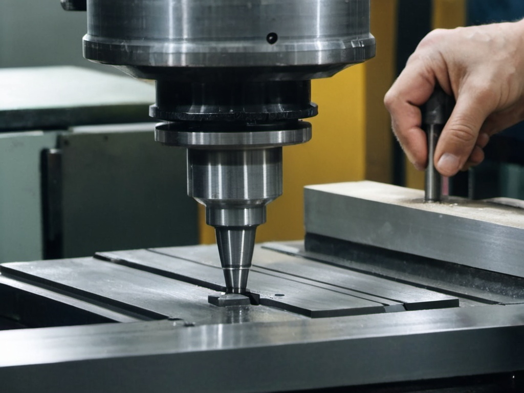 Prompt: Machining Process Grooving on machine