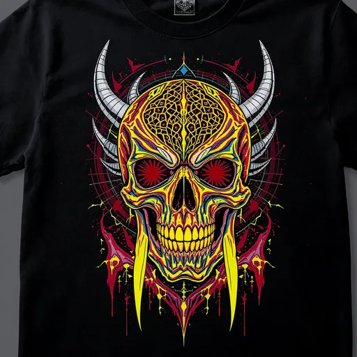 Prompt: "T-shirt design, [hardcore]. Highly detailed, clean vector-like edges, bold and clear shapes, isolated design with transparent background. Centered composition, resolution 4500x5400 px, 300 DPI, suitable for direct-to-garment (DTG) printing and print-on-demand (POD). No text unless specified. High contrast colors to stand out on both black and white shirts."