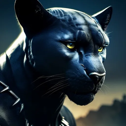 Prompt: Gangster black panther, standing on mountain, digital illustration, detailed fur and sleek design, intense and focused gaze, urban city setting, dramatic lighting, high res, ultra-detailed, digital illustration, gangster, sleek design, detailed fur, intense gaze, urban city, dramatic lighting.
