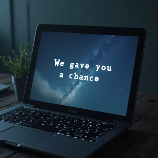 Prompt: A mysterious message appears on every electronic device in the world at the exact same time. It simply reads: "We gave you a chance." No one knows where it came from—but within 24 hours, the skies begin to change.