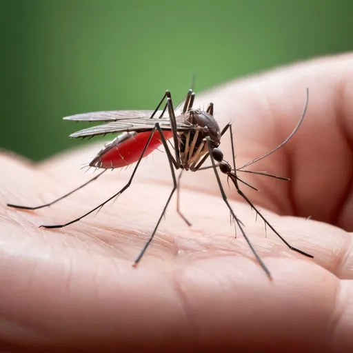 Prompt: Mosquito on hand