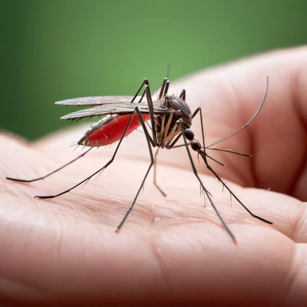 Prompt: Mosquito on hand