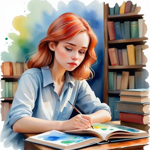 Prompt: Dijital suluboya resmi. Eksiksiz, düzgün ve temiz hatlarla çizilmiş. Kitaplar. Clipart olacak. Suluboya şeklinde.
