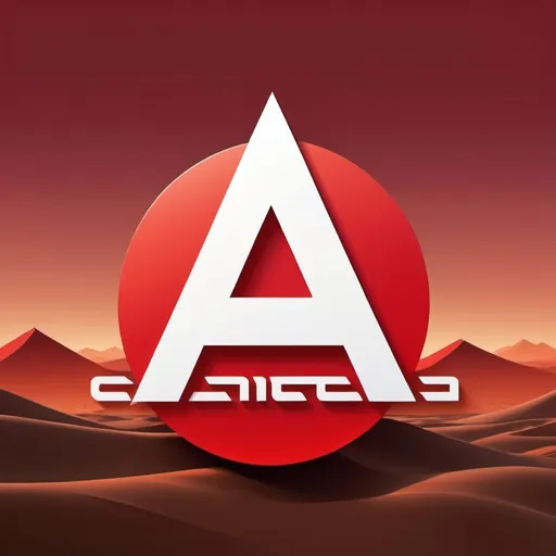 Prompt: (logo), sleek design, modern aesthetic, vibrant colors, bold typography, red and white color palette, featuring stylized letters "AA", incorporating elements that suggest anime, playful yet professional vibe, dynamic composition, eye-catching, ideal for a YouTube channel, high-quality graphic, desert-themed background, anime-inspired motifs blending with logo design.