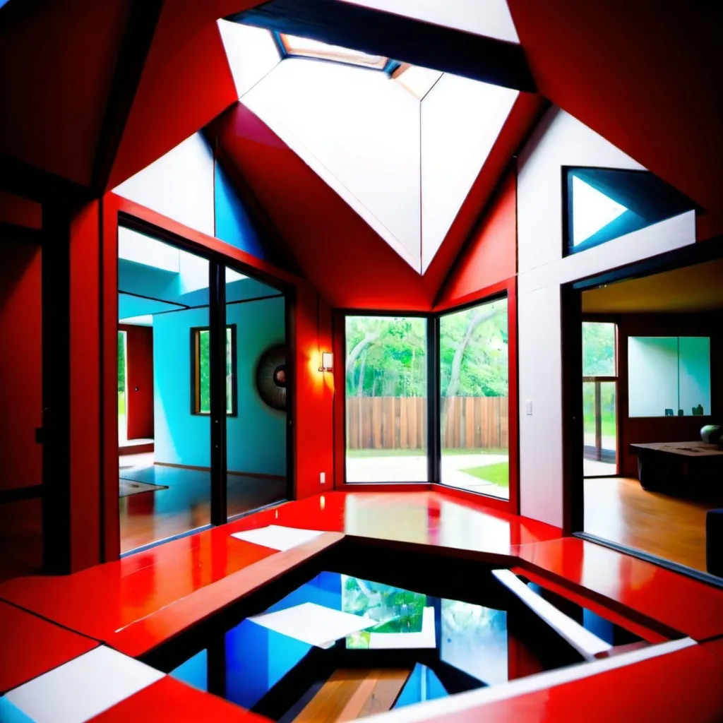 Prompt:  inside a four dimensional house